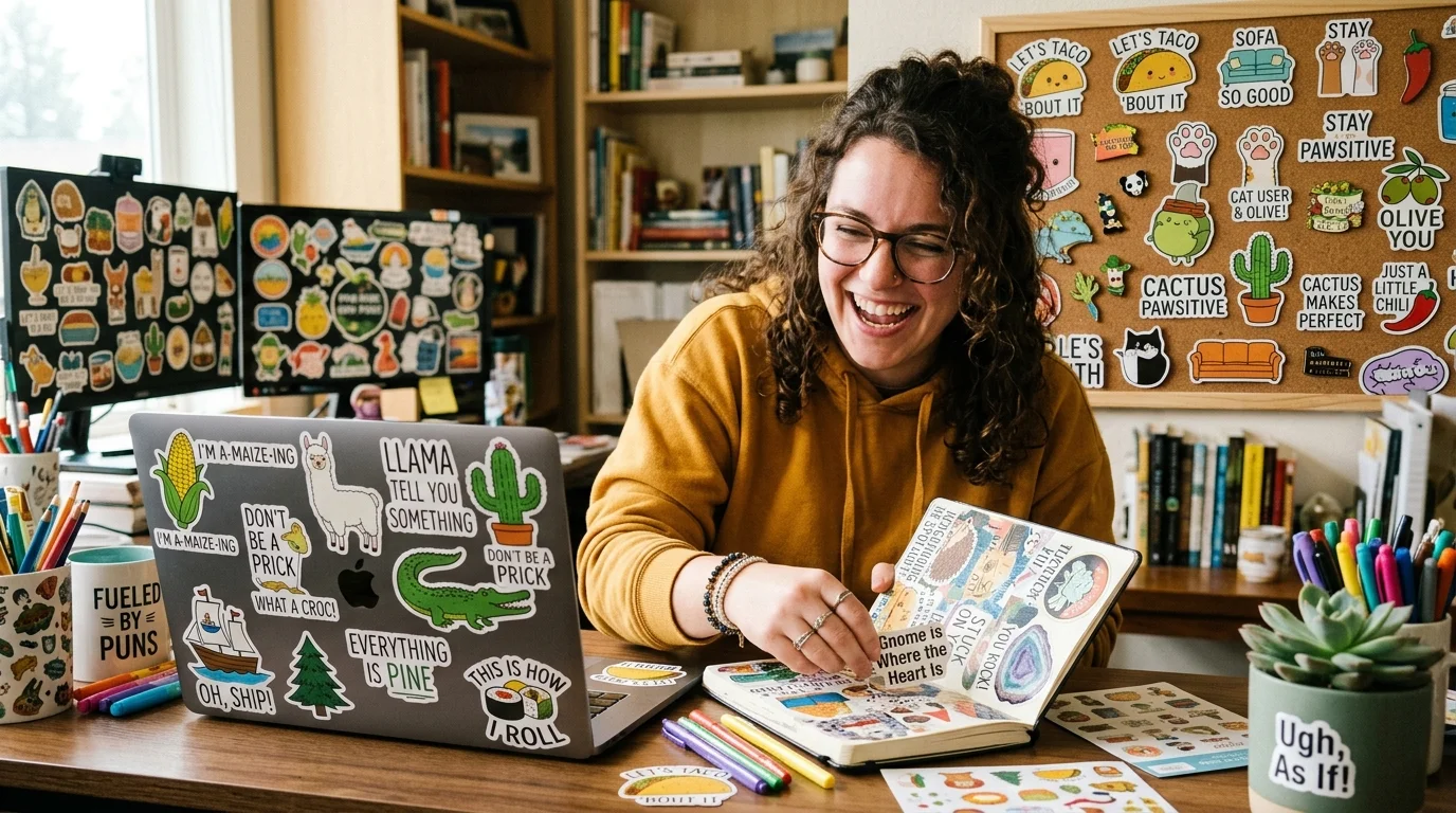 Classic Sticker Puns 🎨