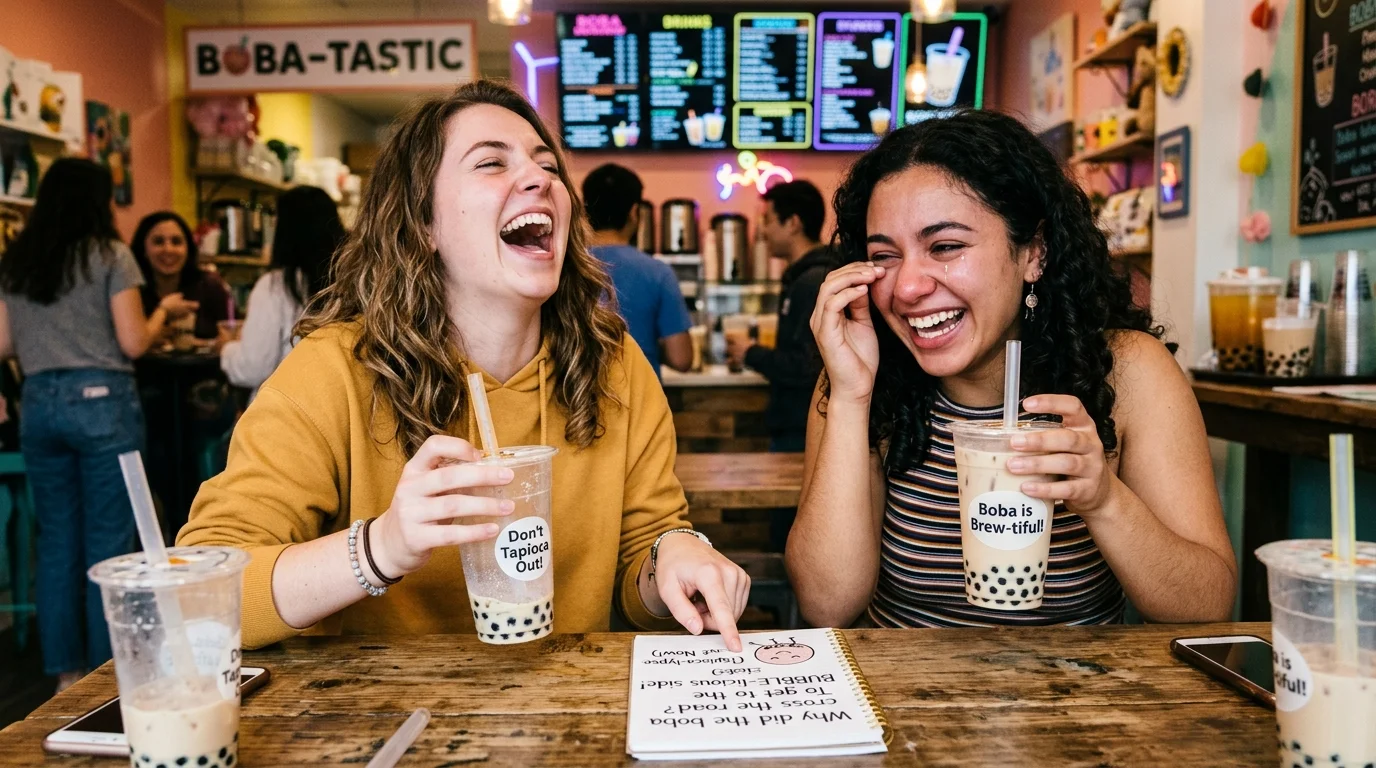 Slightly Edgy Boba Tea Puns 😈