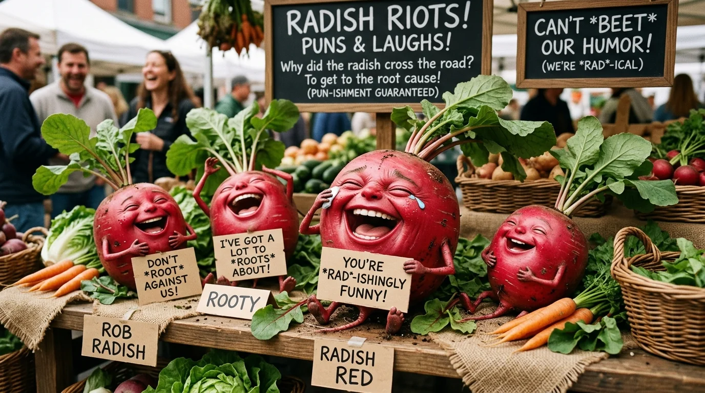 Slightly Edgy Radish Puns 😏