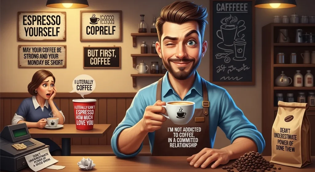 caffeine puns